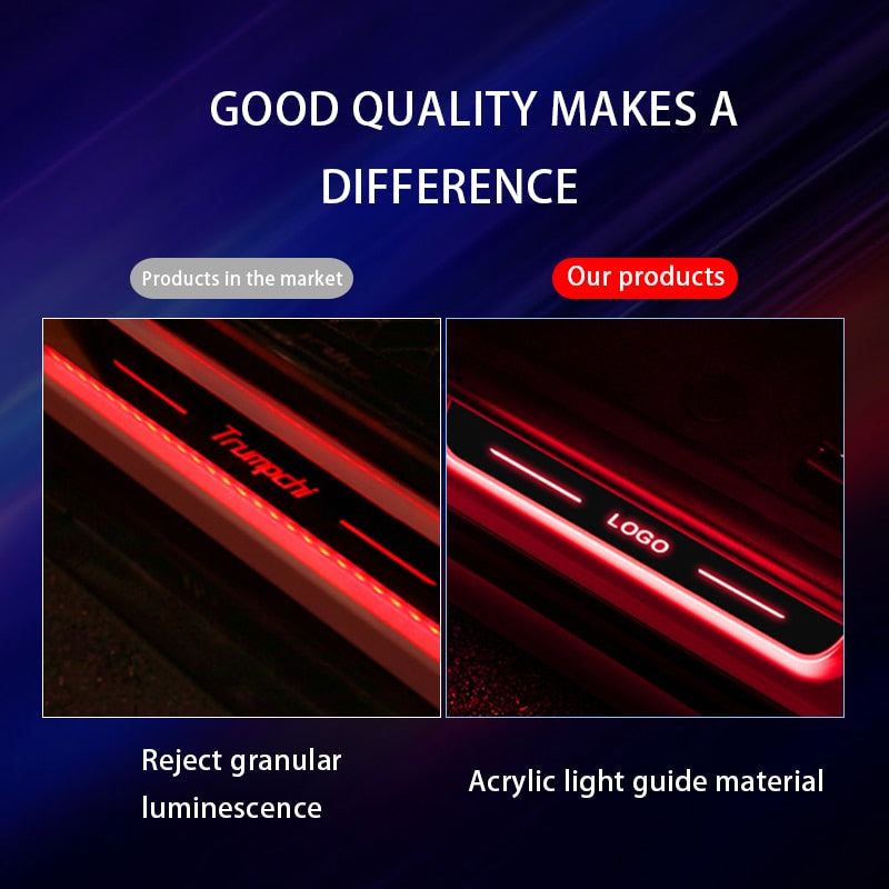 Umbral iluminado LED Decal Car para Mercedes Benz W204 W212 W209 W214 W218