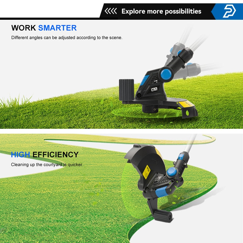 Prostormer 12 in Cordless Battery String Trimmer w 20v-21v Battery and Charger