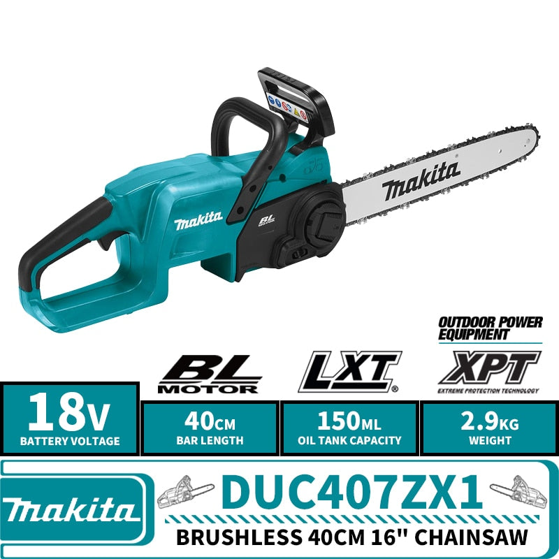 Makita DUC407ZX1 LXT Brushless Cordless 40CM 16" Chainsaw 18V Lithium PowerTool