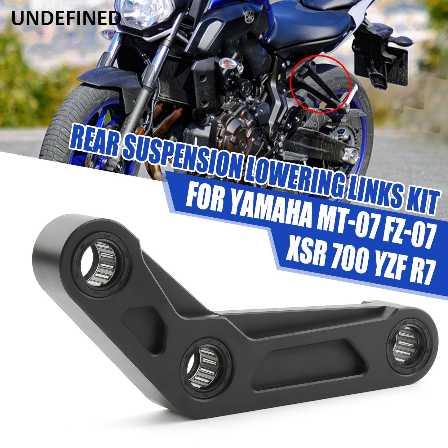 Motorcycle rear suspension lowering links kit for Yamaha YZF R7 MT FZ 07 XSR 700