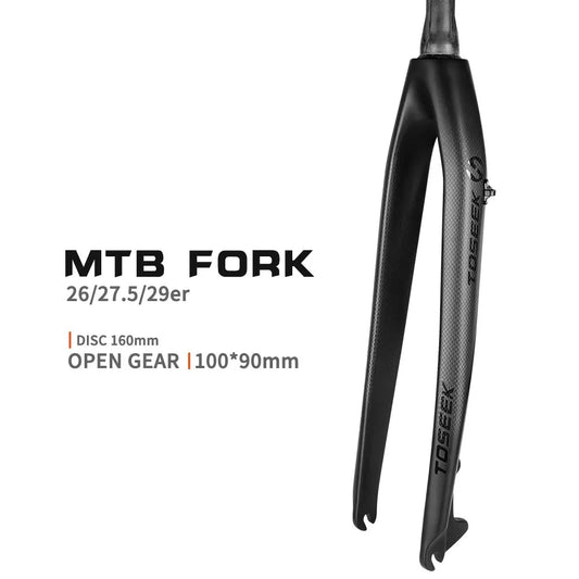 Mountain Bike MTB Hard Fork 26-27.5-29 Inch Carbon Fiber for Disc Brake MTB Fork