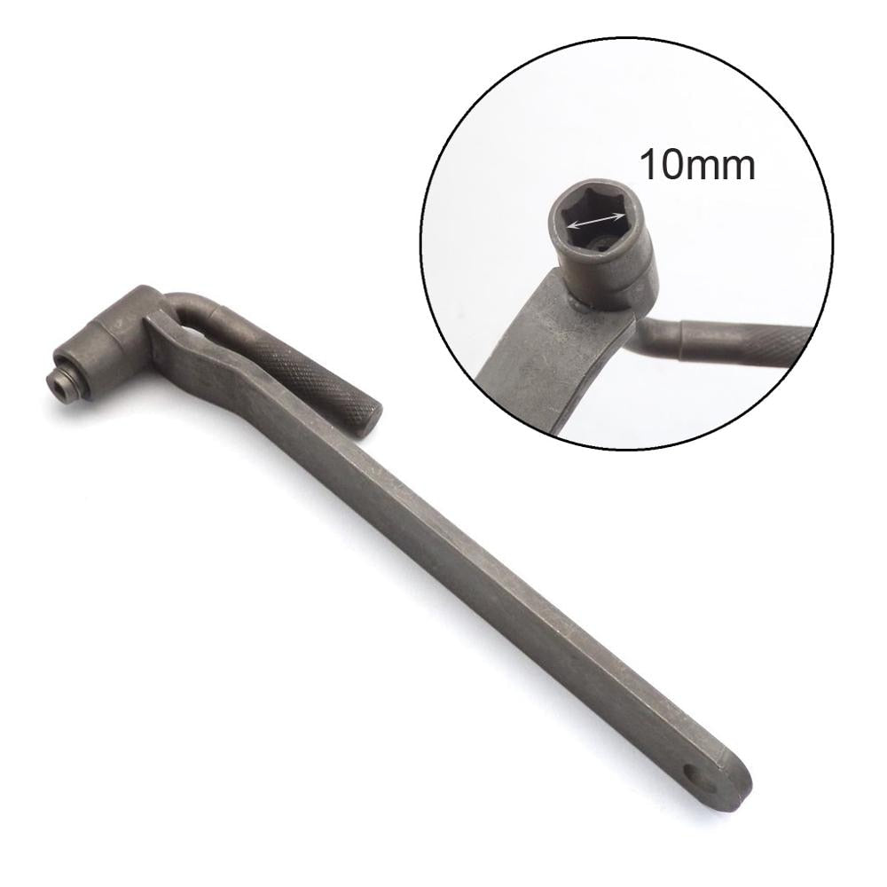 Motorcycle tool T-spanner sqr-hex socket and feeler gauge for engine valves