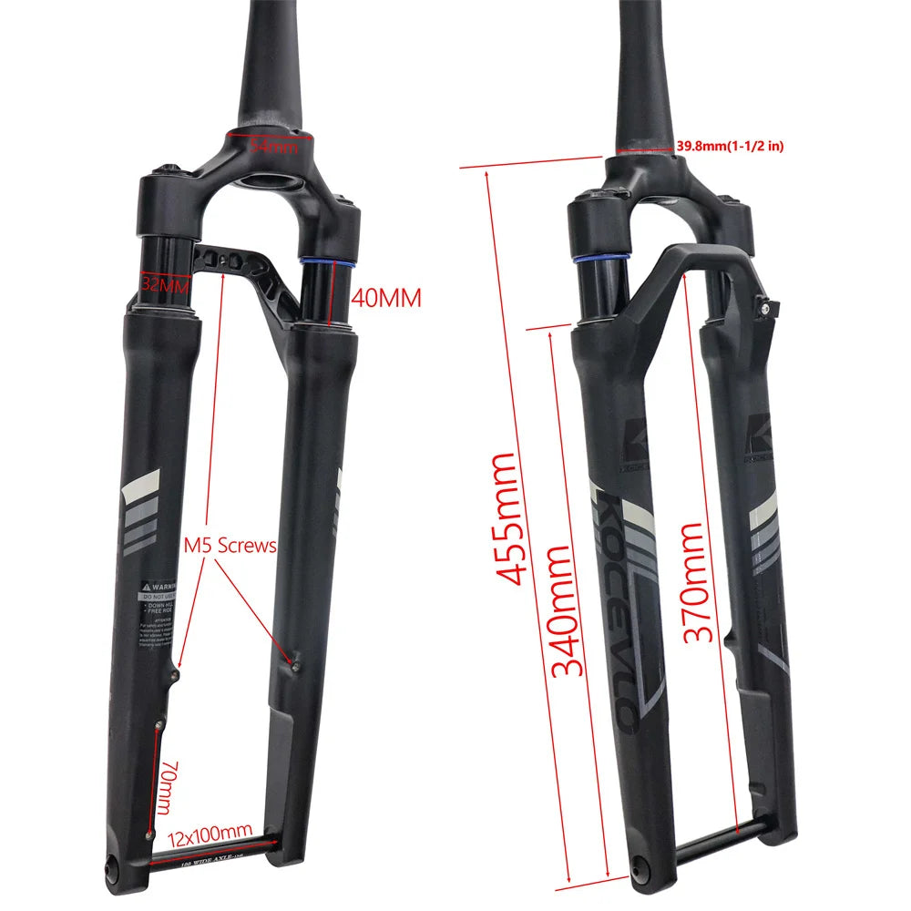 Horquilla de suspensión para bicicleta de montaña, MTB, grava, amortiguador de presión de aire todoterreno, 700C