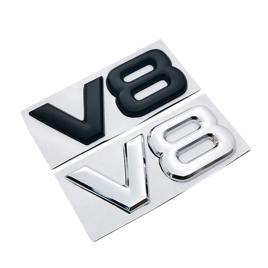 Auto adhesivo V8 logotipo para Benz AMG BMW Mazda Chevrolet Skoda Ford Audi 