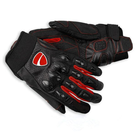 Motorcycle leather gloves for Ducati users for men