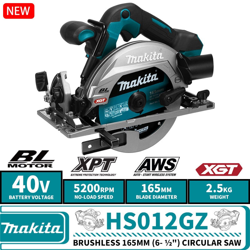 Makita HS012GZ -6.5 In- 5200 rpm Circular Saw cordless brushless 40V XGT Li-Ion