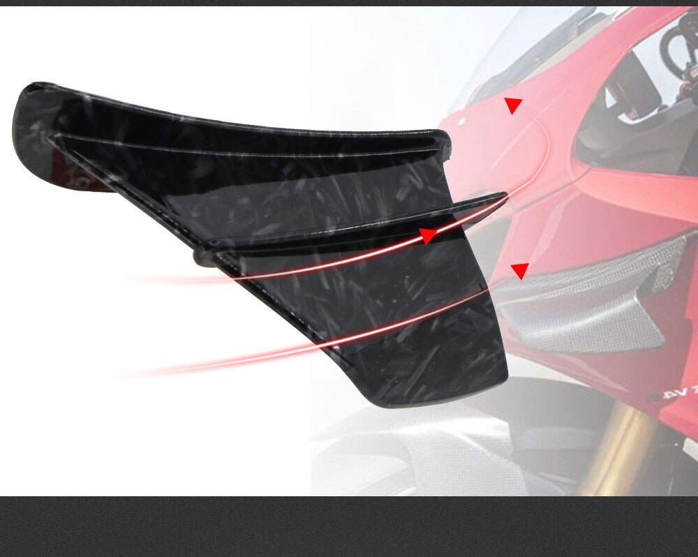 Motorcycle black aerodynamic winglet kit for Ducati Panigale 899 959 1199 1299