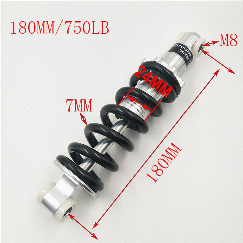 Amortiguador trasero de motocicleta 100-210mm 47-49cc para Minimoto ATV Quad E-Scooter