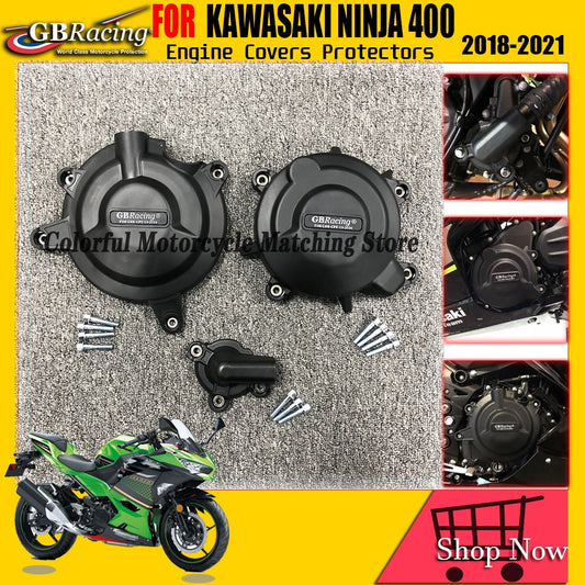 Kit de cache moteur moto GBRacing repl pour Kawasaki Ninja 400 2018-21 