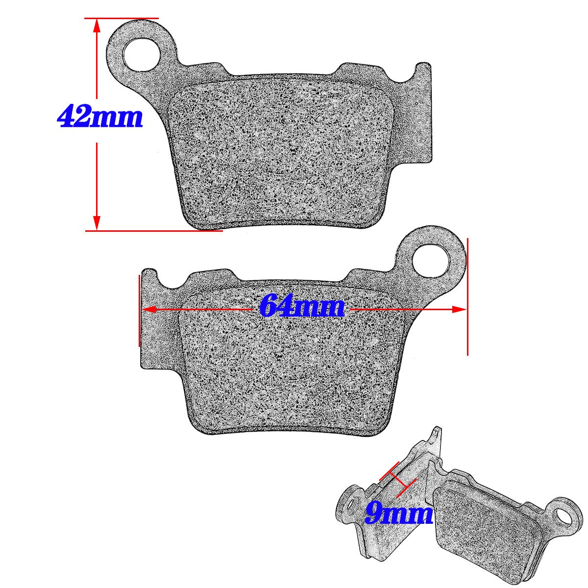 Motorcycle front and rear brake pads for Husqvarna CR TE TC FC FE FX WR TXC