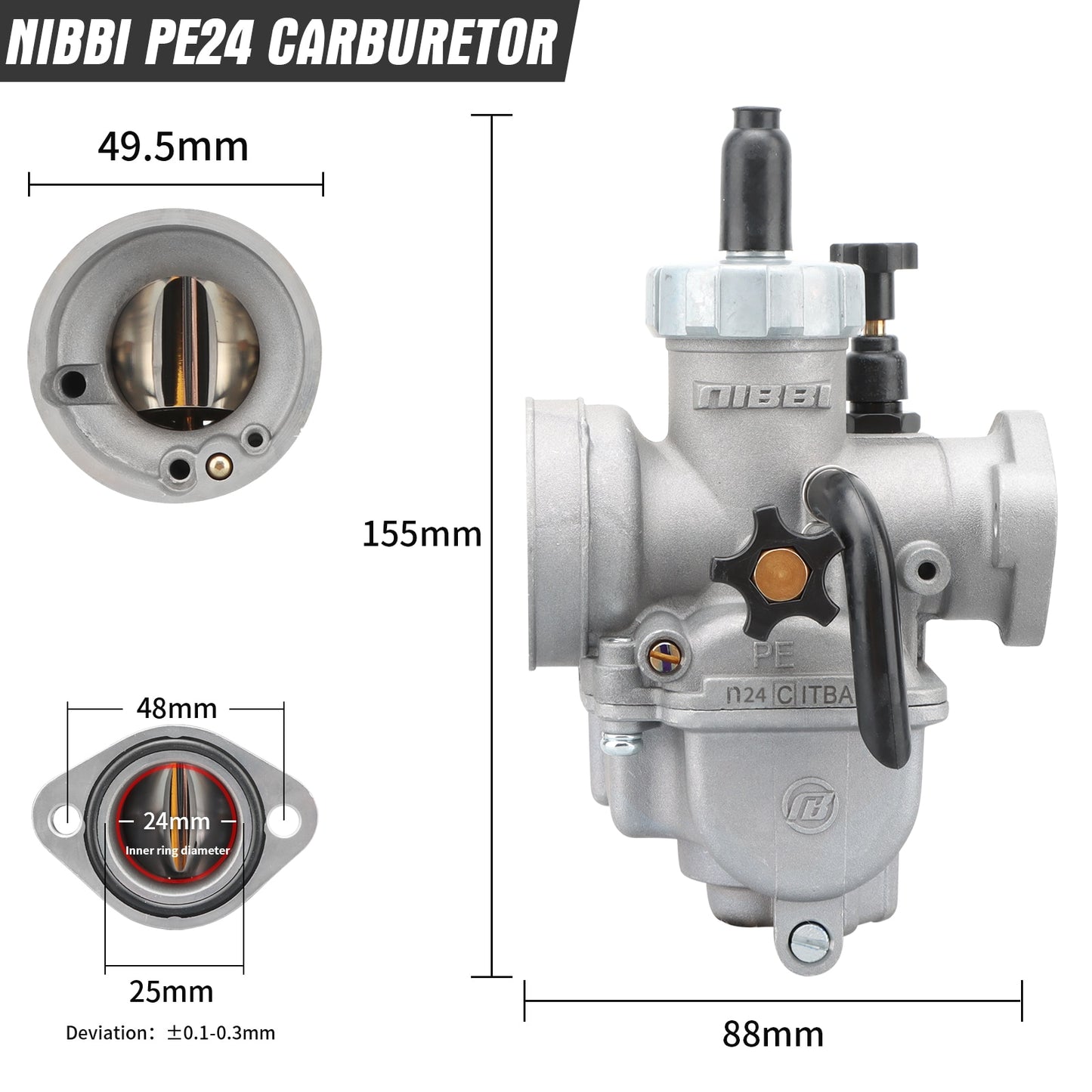 Carburador de motocicleta 2T 4T PE19-28mm con chorros para Yamaha KTM Suzuki Pit Dirt Bike