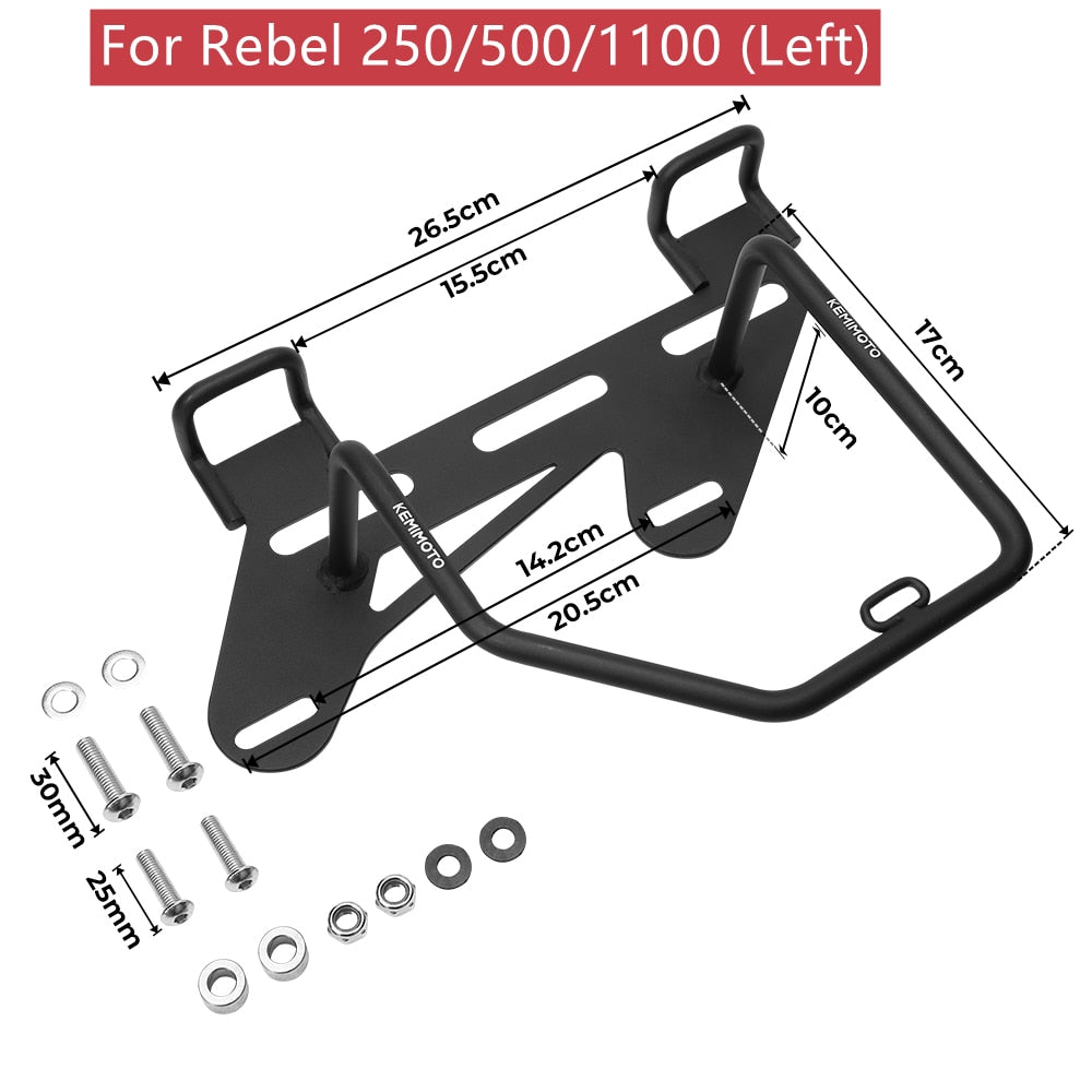 Alforjas laterales para motocicleta Honda Rebel CMX500 250 300 350 500 1100 Yamaha 