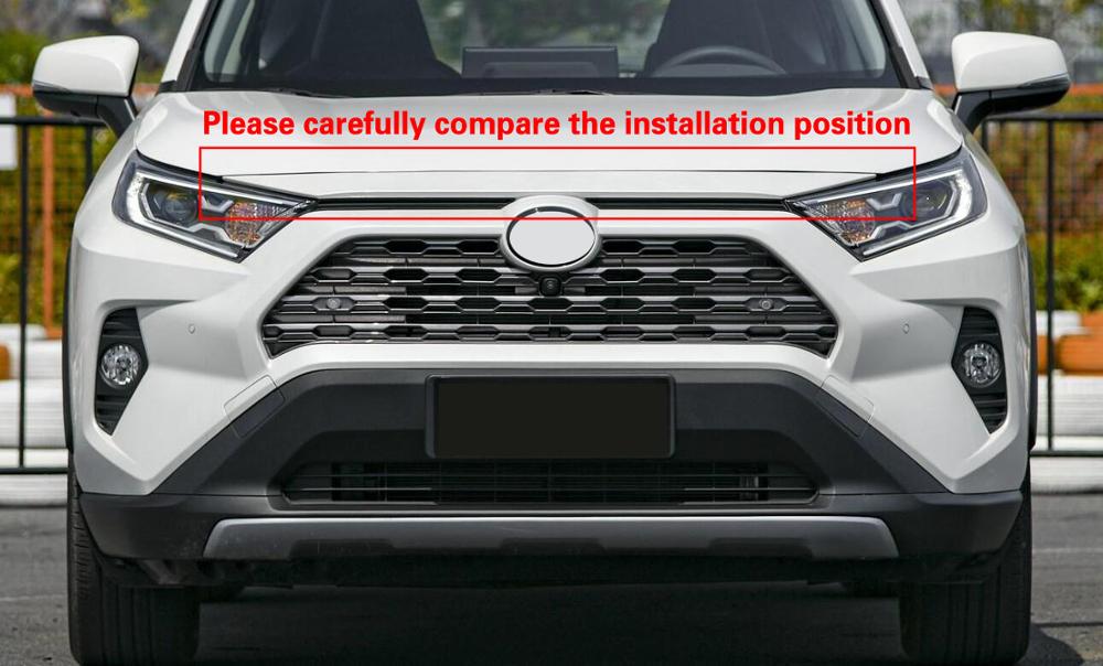 Car Styling Carbon Fiber Front Engine Hood Moulding Stickers For Toyota RAV4 RAV 4 2020 - FMF replacement parts