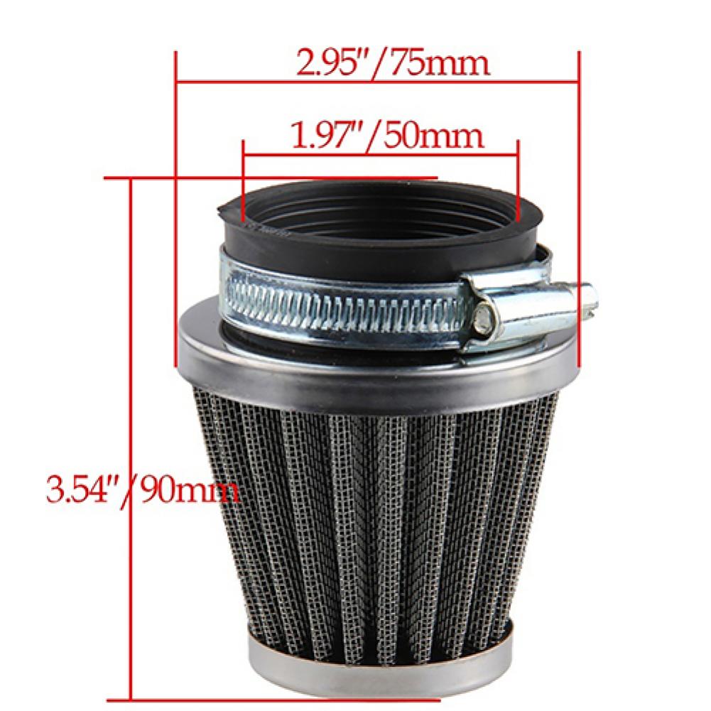 Mushroom intake air filter for motorcycle oval metallic clamp-on refit Intake Funnel Mushroom Head Air Filter 35mm 39mm 42mm 48mm 50mm 52mm 60mm - FMF replacement parts