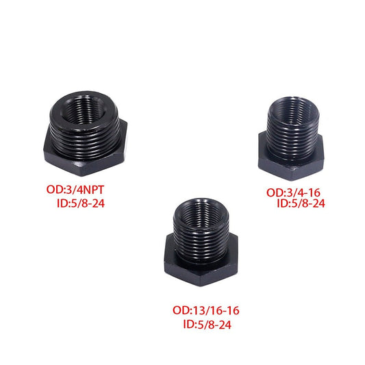 Oil Filter Threaded Adapter 5/8-24 inside to 3/4-16 13/16-16 3/4 NPT outside for car and motorcycle - FMF replacement parts